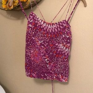 Lace up back tank top